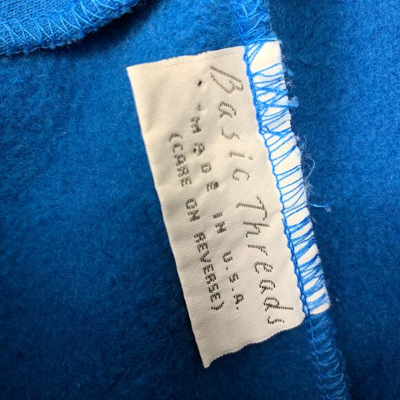 VTG 80s Basic Threads Jumpsuit Womens Apx Sz S Blue Fish Graphics Art To Wear - Picture 5 of 6